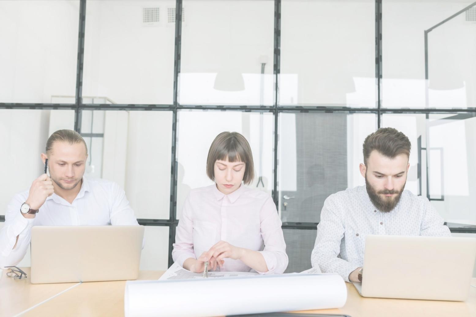 Professional learning environment with financial documents and planning materials